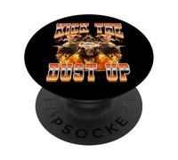 Bull Rider Bull Riding al Estilo Pirata de los 90 Kick The Dust Up PopSockets PopGrip Adhesivo