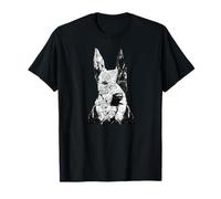 Bull Terrier Face Cute Dog Lover Hombres Mujeres Negro Blanco Camiseta