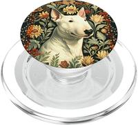 Bull Terrier Inglés Vintage Botánico PopSockets PopGrip para MagSafe