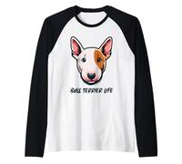 Bull Terrier Life Inglés Bully Dog Lover Camiseta Manga Raglan
