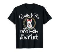 Bull Terrier Rocking The Dog Mom and Aunt Life Mothers Day Camiseta