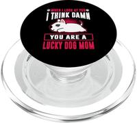 Bull Terrier You Are A Lucky Dog Mom Funny Puppy Dogs Lovers PopSockets PopGrip para MagSafe