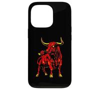 Bull with Rose | Taurina Española | Toro Carcasa para iPhone 13 Pro