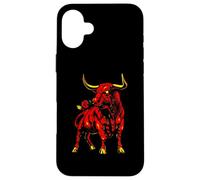 Bull with Rose | Taurina Española | Toro Carcasa para iPhone 16 Plus