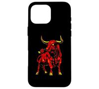 Bull with Rose | Taurina Española | Toro Carcasa para iPhone 16 Pro MAX