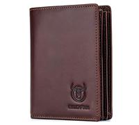 BULLCAPTAIN Cartera Plegable de Piel auténtica de Gran Capacidad para Hombres con 15 Ranuras para Tarjetas QB-027, marrón, S, Moderno