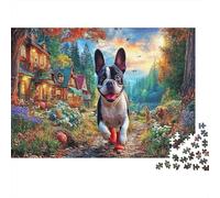 Bulldog 1000 Piezas Cartón Resistente Perro Adorable Juego Rompecabezas Niños Principiantes Juego Educativo Reto para Fiestas Más Vendido 52x38cm/1000pcs