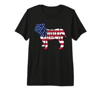Bulldog American Flag 4th of July Funny Dog Lover Camiseta Premium