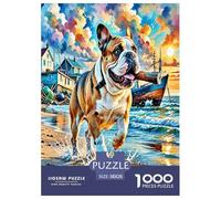 Bulldog Americano Puzzle Imposible,desafío for Adults Juego EduGatoivo 1000 Piezas Obra De Arte De Juego De para Adultos Y Niños 38x26cm/1000pcs