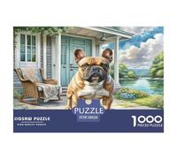 Bulldog Americano Puzzle Imposible,desafío para Adultos Juego Educativo 1000 Piezas Obra De Arte De Juego De para Adultos, Regalos A Partir De 14 Años 38x26cm/1000pcs
