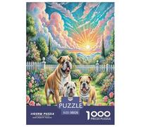 Bulldog Americano Puzzles Imposible,desafío para Adultos Entretenimiento Creativo 1000 Piezas Obra De Arte De Juego De para Adultos Y Niños 38x26cm/1000pcs