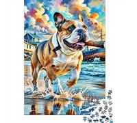 Bulldog Americano Rompecabezas Imposible,desafío para Adultos Entretenimiento Creativo 1000 Piezas Obra De Arte De Juego De para Adultos Y Niños A Partir De 12 Años 1000pcs (75x50cm)