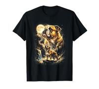 Bulldog Aullando a la Luna Meme Camiseta