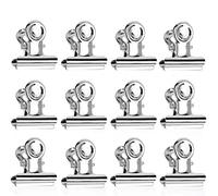 Bulldog Binder Clips, 50 Pcs Paper Clips Clamps, 22mm Plata Clips de Metal Utilizado para Imágenes, Oficina y Cocina (Plata)
