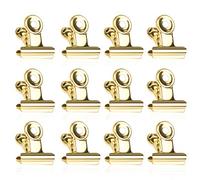 Bulldog Bisagra Clips, 50 Pcs Dorado Clips de Papel, 22mm Mini Clips de Metal Para Fotos, Bolsas Para Comida, Inicio de Cocina, Suministros de Oficina (Dorado)