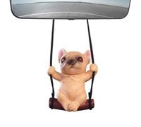 Bulldog carOrnament - Cute Swinging Dog Pendant, carHanging Decoration | Rearview Mirror Accessory for Vehicle, Home Decor, Dashboard Charm, Office, Gift for Dog Lovers, Fun carAccessory
