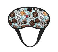 Bulldog Chihuahua Siberianos Corazón de Pata, Cubiertas oculares completas, antifaces para dormir que bloquean la luz, orejeras opacas para dormir