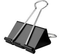 Bulldog Clips de 60 mm grandes, 18 clips de papel, clips gigantes de 2.4 pulgadas (60 mm, negro, 18 piezas)
