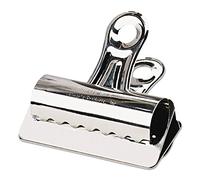 Bulldog Clips, Steel, 1" Capacity, 3"w, Nickel-Plated, 12/Box