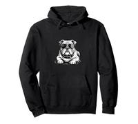 Bulldog Divertido con Gafas de Sol Sudadera con Capucha