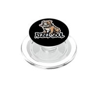 Bulldog Duro con Estampado de Perro Punk de Rebel Soul PopSockets PopGrip para MagSafe