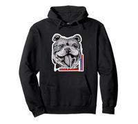 Bulldog Fan Elke Design Corazón Sudadera con Capucha