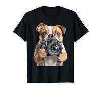 Bulldog Fotógrafo Cámara Fotografía Camiseta