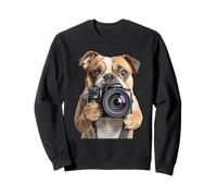 Bulldog Fotógrafo Cámara Fotografía Sudadera