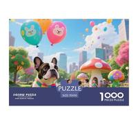 Bulldog francés 1000 Piezas Rompecabezas Familiar Cachorro Puzzle Inteligencia Juguete Pasatiempo Creativo Desafíos Extra Divertidos Educativo