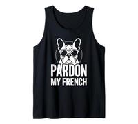 Bulldog Francés Arte Divertido Perdón Mi Raza De Perro Francés Camiseta sin Mangas
