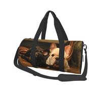 Bulldog francés, Bolsa de Viaje de Gran Capacidad, Bolso Redondo, Bolsa de Viaje Deportiva, Bolsa de Mano, Bolsa de Fitness