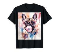 Bulldog francés Bubble Gum Love Sunglasses - Camiseta para Perro Camiseta