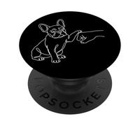 Bulldog Francés Choque De Puños Frenchie Mano Pata Lindo PopSockets PopGrip Adhesivo