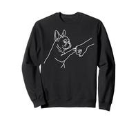 Bulldog Francés Choque De Puños Frenchie Mano Pata Lindo Sudadera