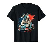 Bulldog Francés | Coche de Carreras Francia Divertido Perro Mecánico Camiseta