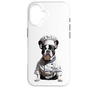 Bulldog Francés como Chef (Cocinero) Carcasa para iPhone 16