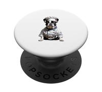 Bulldog Francés como Chef (Cocinero) PopSockets PopGrip Adhesivo