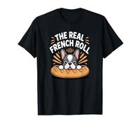 Bulldog francés con Broma de Baguette Graciosa Camiseta