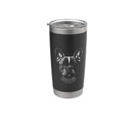 Bulldog francés con collar de Ruth Bader Ginsburg RBG Vaso térmico de acero inoxidable de doble pared
