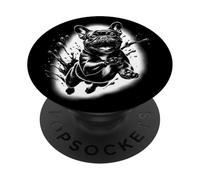 Bulldog francés con Manchas de Pintura Fresca PopSockets PopGrip Adhesivo