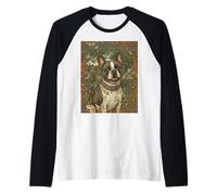 Bulldog Francés Cottagecore Jardín Floral Frenchie Camiseta Manga Raglan
