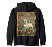 Bulldog francés de Crema Dulce en un jardín inglés Sudadera con Capucha