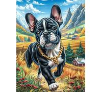 Bulldog francés de montaña Puzzle 1000 Piezas Papel Mayores Animal Salvaje Terapia Ocupacional Alivio Estrés Tiempo Libre En Casa Regalo Original 1000 PCS