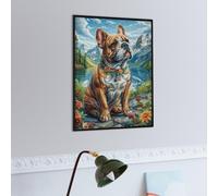Bulldog Francés de montaña Puzzle 300 Piezas Obra De Arte Familiar Coleccionable Animal Salvaje Rompecabezas 3D para Hombres Y Mujeres Juguete Educativo Desafío Intelectual 300 PCS