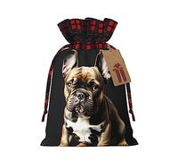 Bulldog francés de orejas largas, 1 bolsa de material duradero de 4.7 x 6.9 pulgadas con cordón para regalo elegante de Halloween