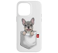 Bulldog francés en Bolsillo asomando Lindo Cachorro Perro Carcasa para iPhone 14 Pro MAX