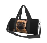 Bulldog Francés En Negro, Bolsa de Viaje de Gran Capacidad, Bolso Redondo, Bolsa de Viaje Deportiva, Bolsa de Mano, Bolsa de Fitness