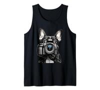 Bulldog Francés Fotógrafo Fotografía Cámara Camiseta sin Mangas