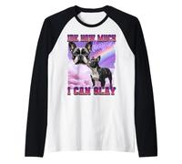 Bulldog Francés Francés Meme Divertido Cultura de Internet Gen Z Camiseta Manga Raglan