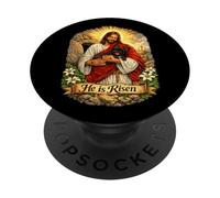 Bulldog Francés Frenchie Él ha resucitado Resurrección de Pascua PopSockets PopGrip Adhesivo